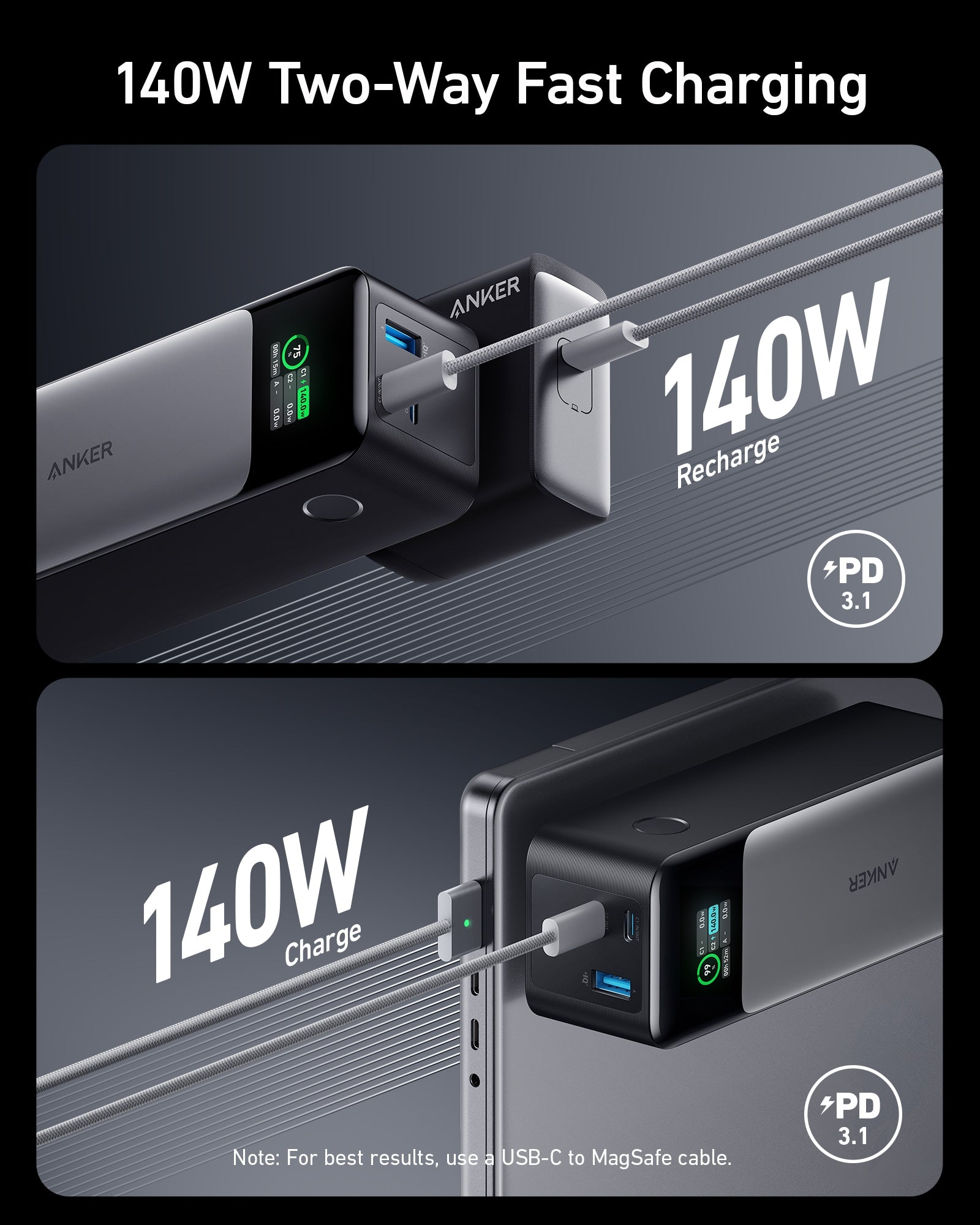 Anker 737 PowerCore 24K Portable Charger — Open Box